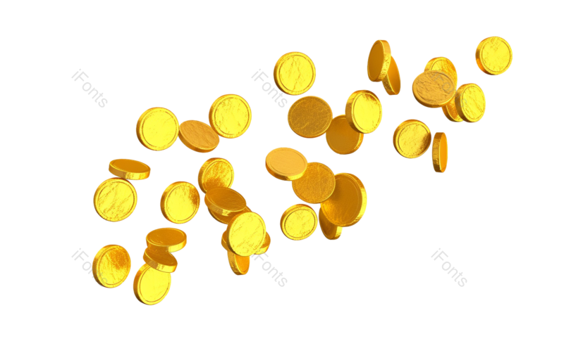 金币图片,金箔元素,金属PNG,漂浮元素免抠素材